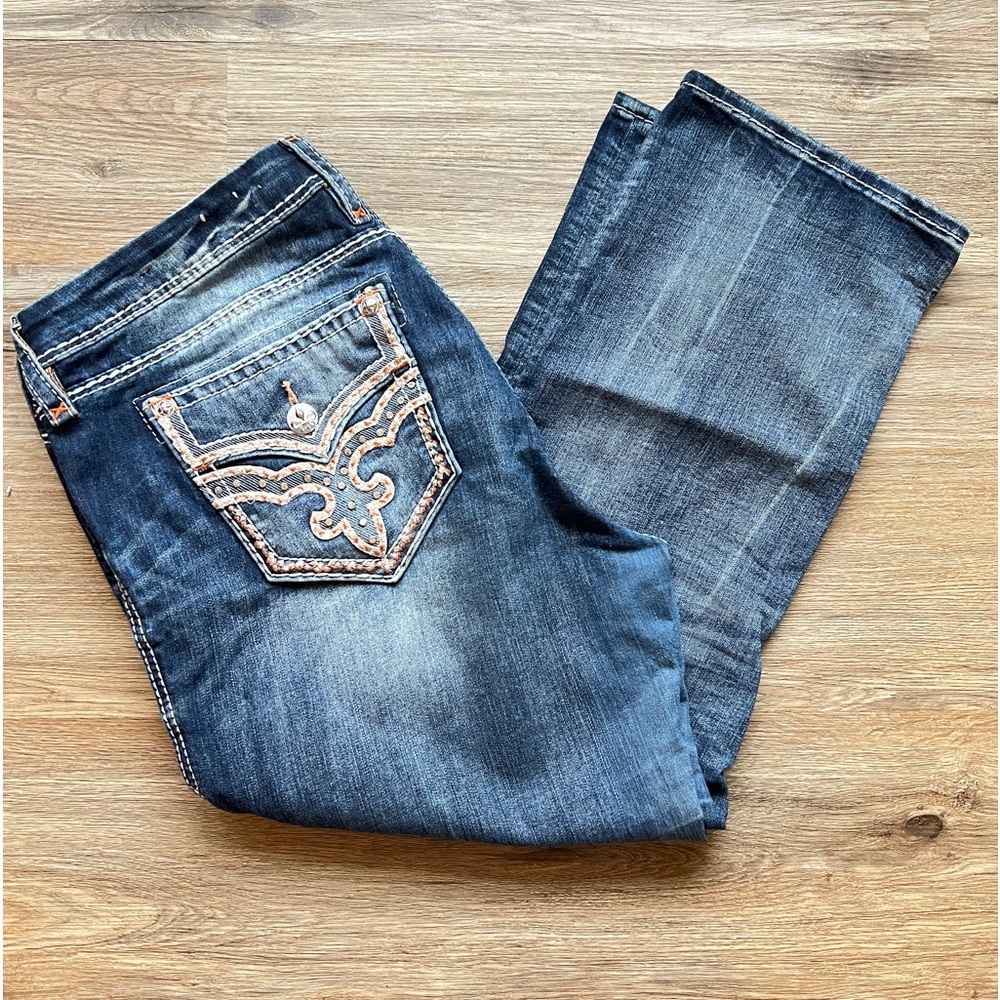 Rock Revival Delara Mid-Rise Curvy Crop Jeans 34